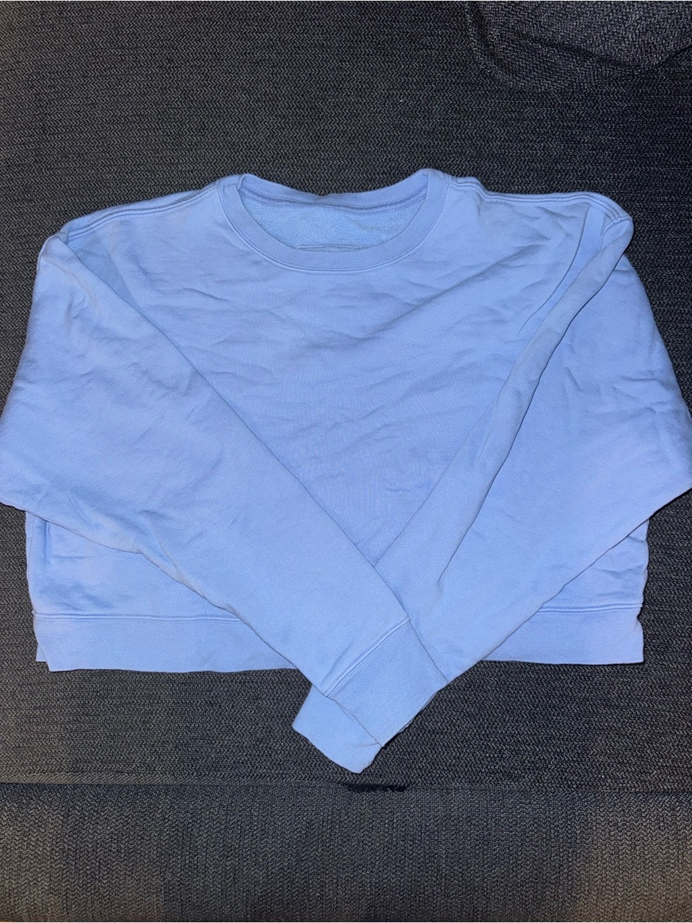 girlfriend collective Light Blue Cropped Crewneck Sweatshirt
